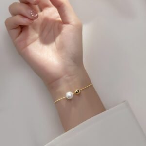 Perle de Lune â Bracelet ĂlĂ©gance Pure en Argent S925