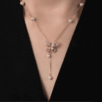 🦋 Papillon d’Élégance – Collier en Argent 925 Plaqué Or 18K & Perles