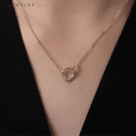 Lien Éternel – Collier en Argent 925 Plaqué Or 18K & Zircons