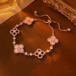 Fleur de RosĂ©e â Bracelet Ăclat RosĂ©